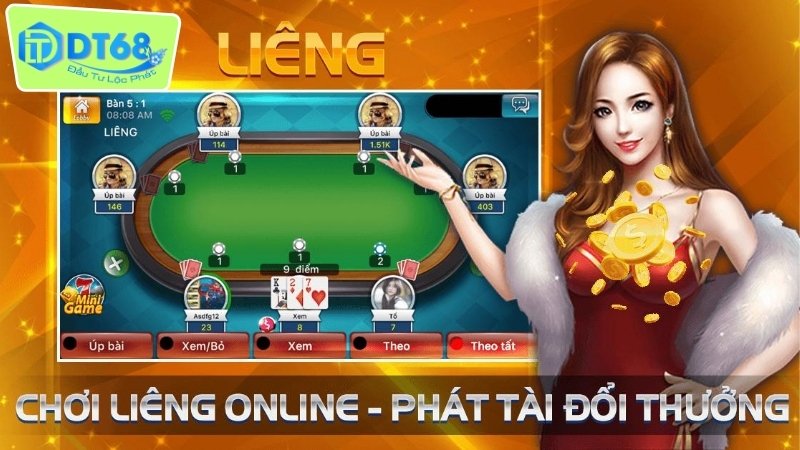 Liêng DT68 - Game Bài Đỉnh Cao Cho Tín Đồ Cá Cược 1 Hướng dẫn cách tham gia chơi liêng DT68